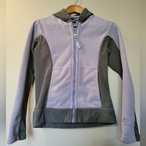 Patagonia Vintage Blue/Grey Rythym Full Zip Fleece Camp Hoodie Womens Size XS